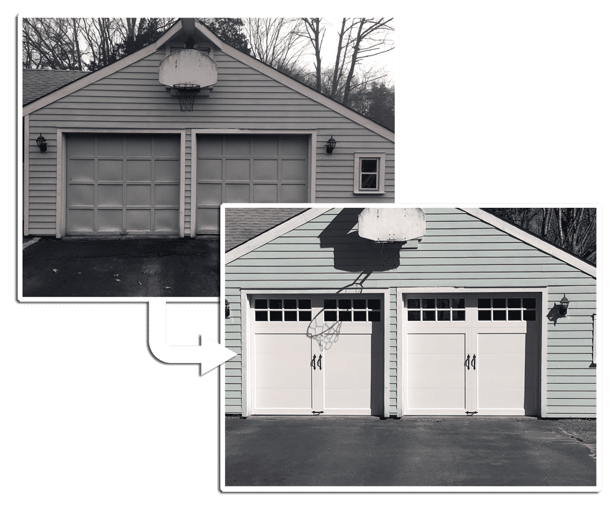 Garage Door Replacement from old to new